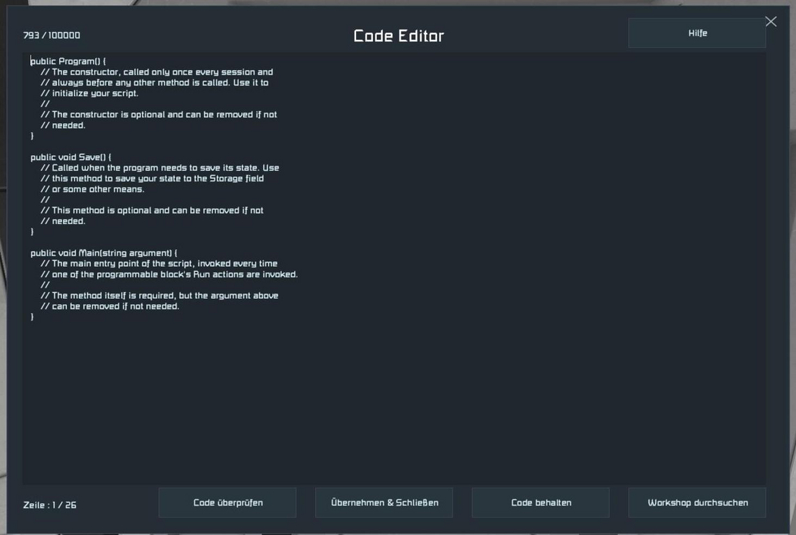 Programmierbarer Block Space Engineers Community