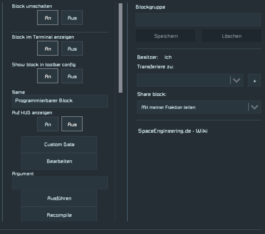 Programmierbarer Block Space Engineers Community
